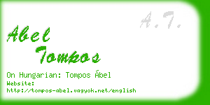abel tompos business card